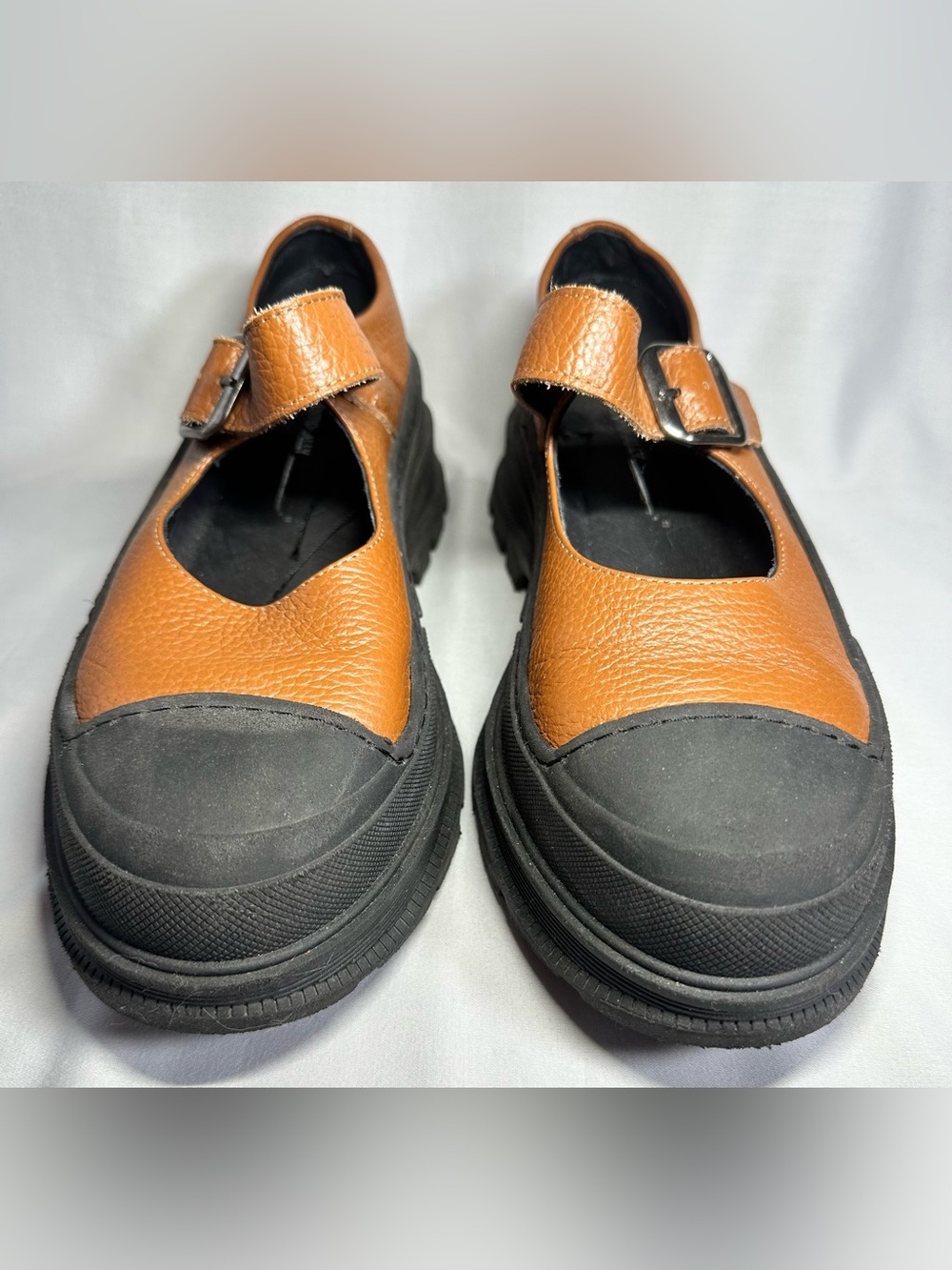 INTENTIONALLY BLANK COURTNEY LUG SOLE MARY JANE - BLACK/CAFE Size 8.5 - Picture 3 of 13